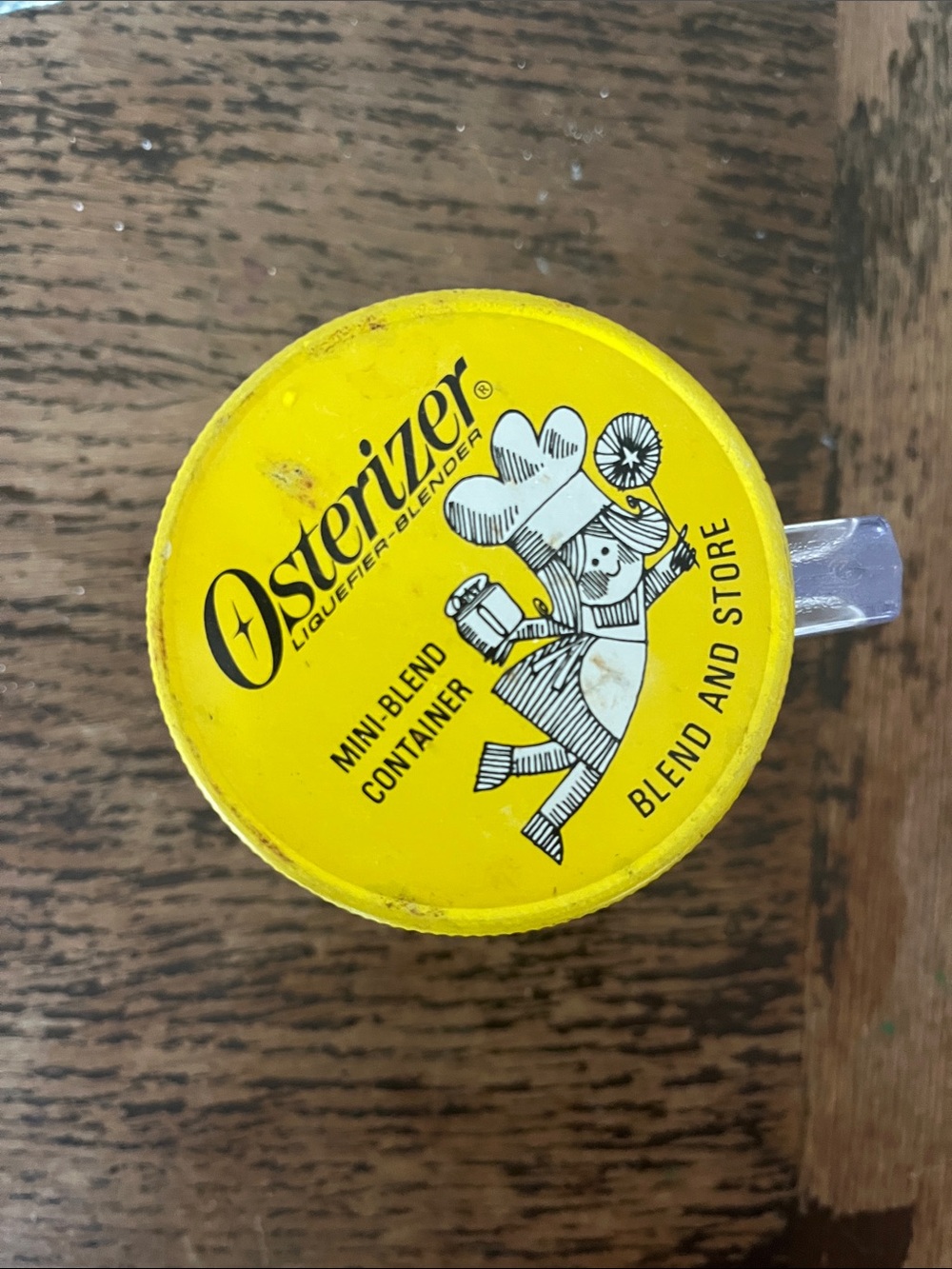 Oster Yellow Mini Blend Container Lid with Graphic